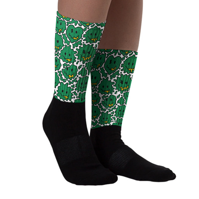 Lucky Green 5s superstreetwear Sublimated Socks Slime Graphic