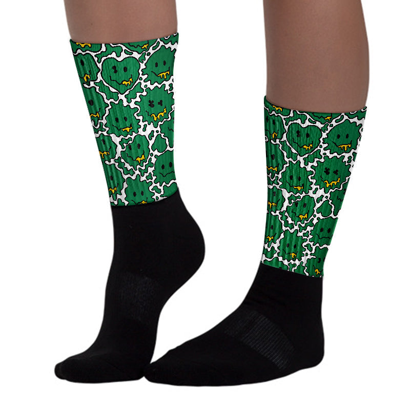 Lucky Green 5s superstreetwear Sublimated Socks Slime Graphic