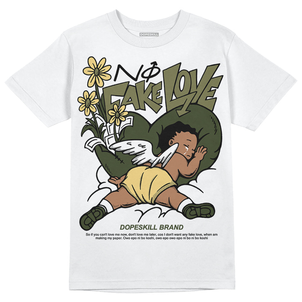 Craft Olive 4s superstreetwear T-Shirt No Fake Love Graphic