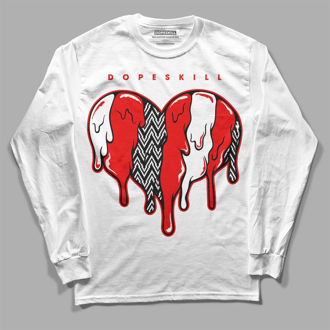 Cherry 12s superstreetwear Long Sleeve T-Shirt Slime Drip Heart Graphic