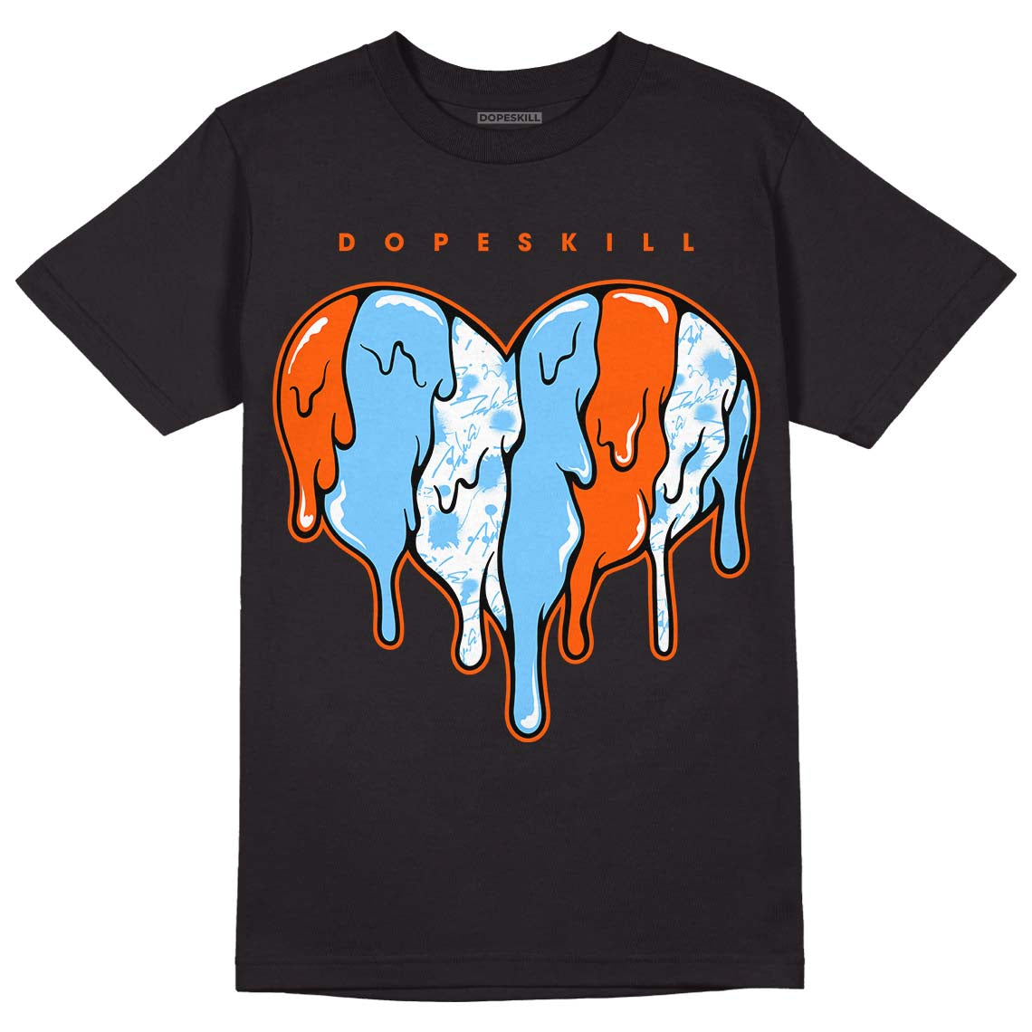 Dunk Low Futura University Blue superstreetwear T-Shirt Slime Drip Heart Graphic