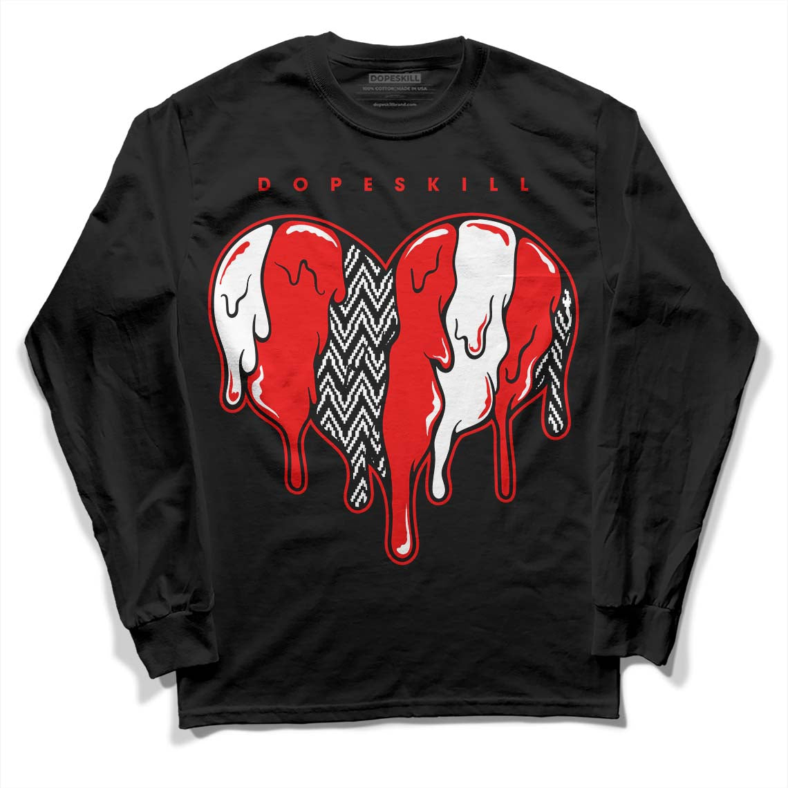 Cherry 12s superstreetwear Long Sleeve T-Shirt Slime Drip Heart Graphic