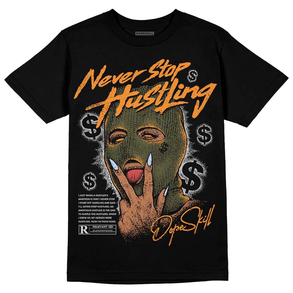 Olive 5s superstreetwear T-Shirt Never Stop Hustling Graphic
