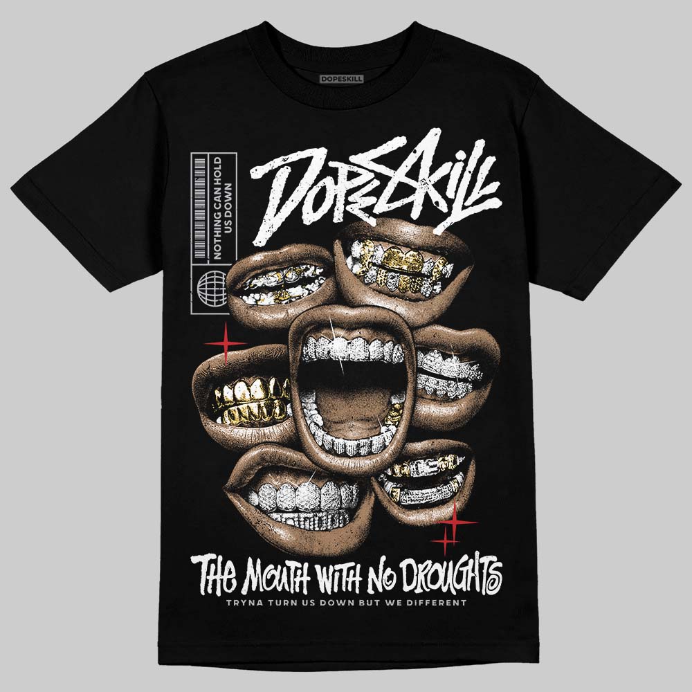 Black Metallic Reimagined 5s superstreetwear T-Shirt The Mouth With No Droughts Graphic