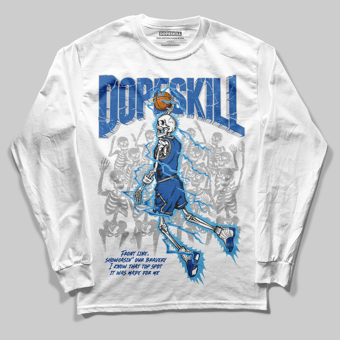 Blueberry 12s superstreetwear Long Sleeve T-shirt Thunder Dunk Graphic