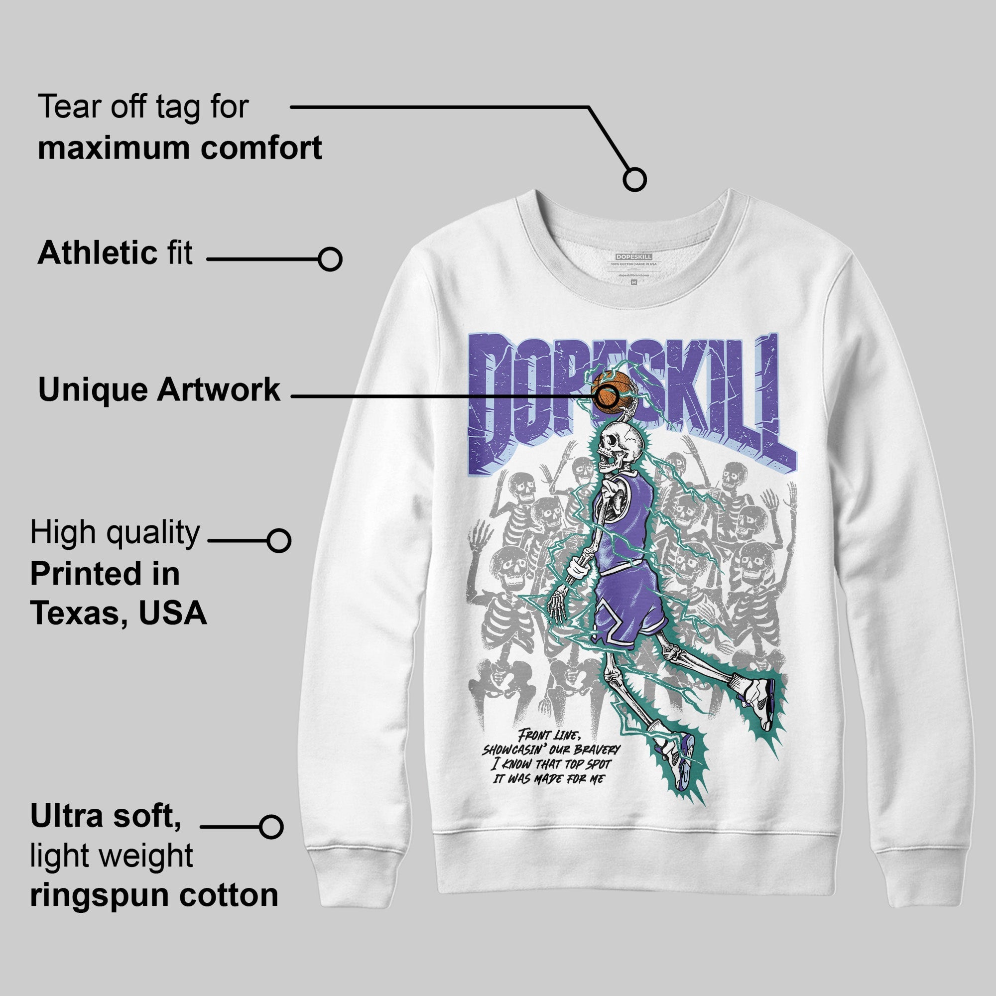 Grape 5s superstreetwear Sweatshirt Thunder Dunk Graphic