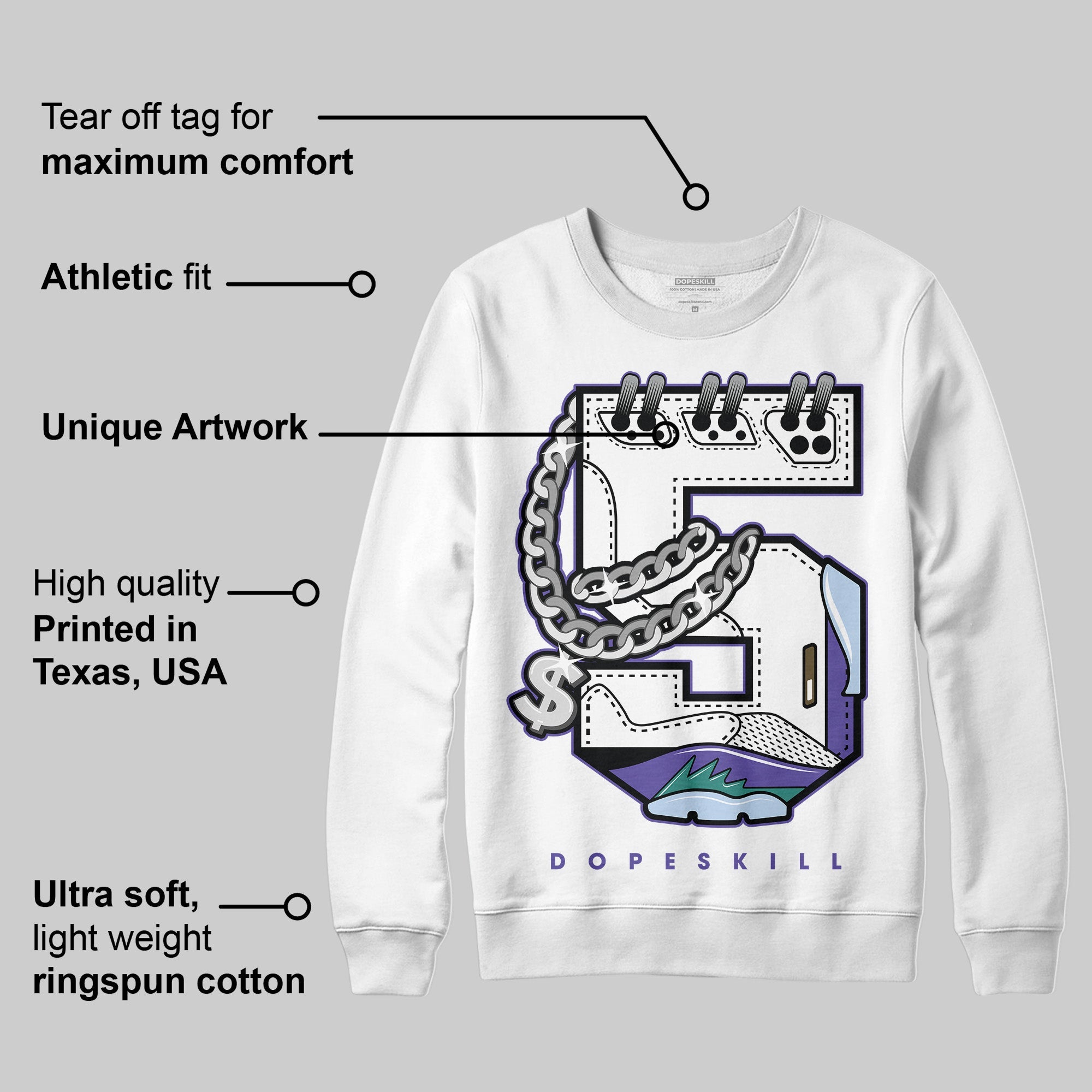 Grape 5s superstreetwear Sweatshirt No.5 Graphic