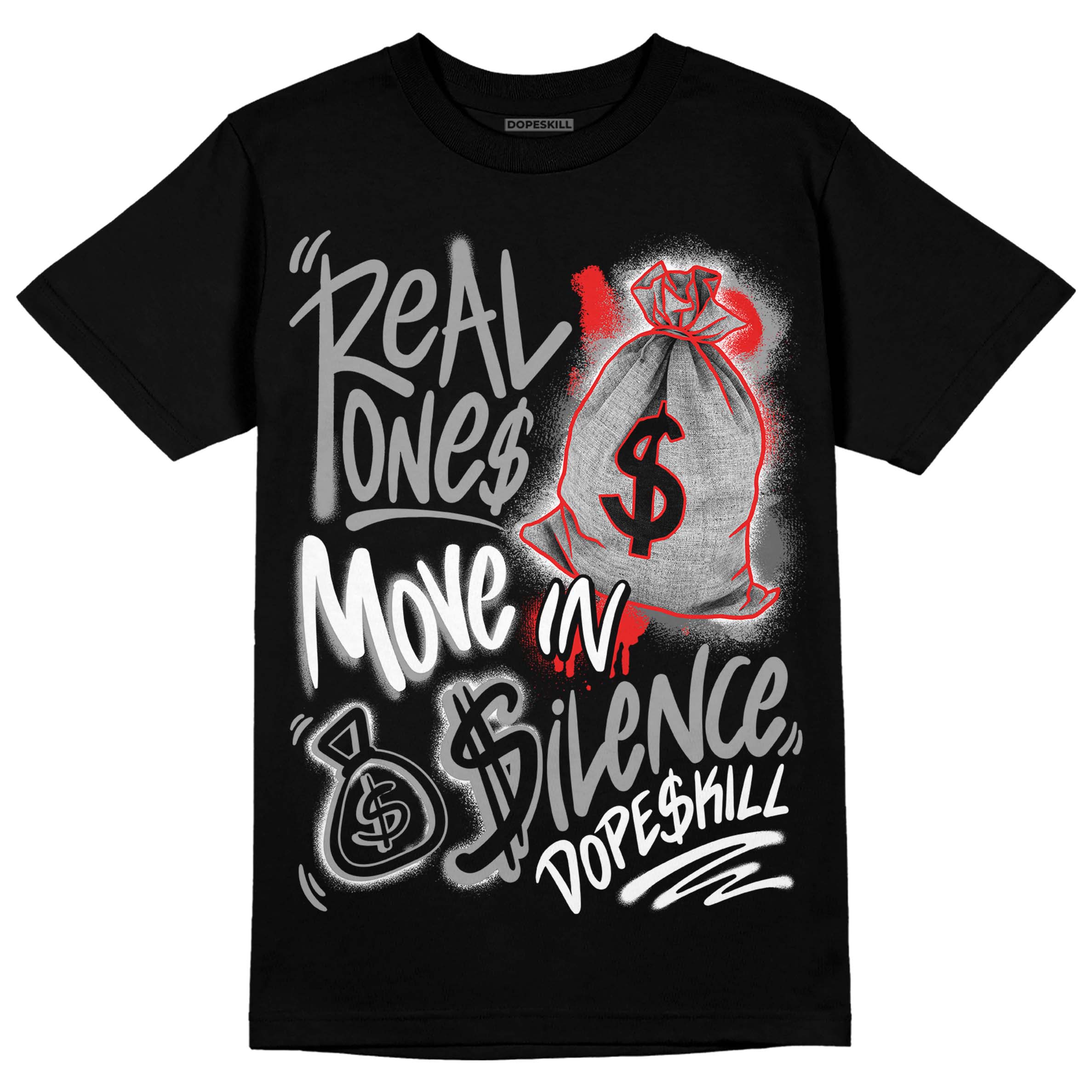Grey Collection superstreetwear T-Shirt Real Ones Move In Silence Graphic