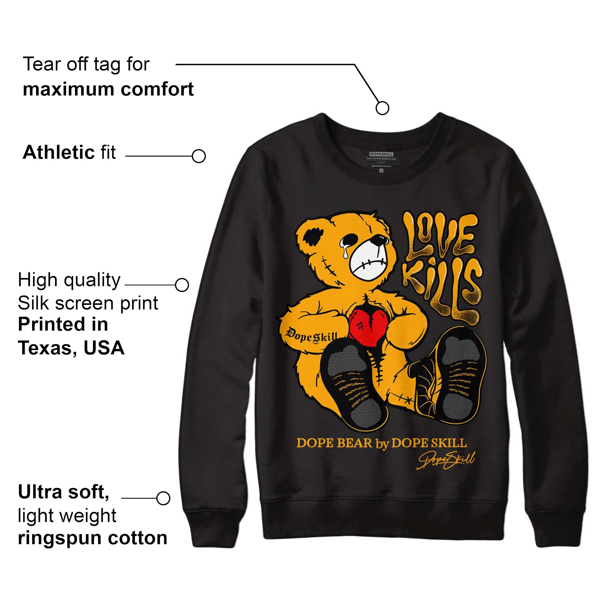 Black Taxi 12s superstreetwear Sweatshirt Love Kills Graphic