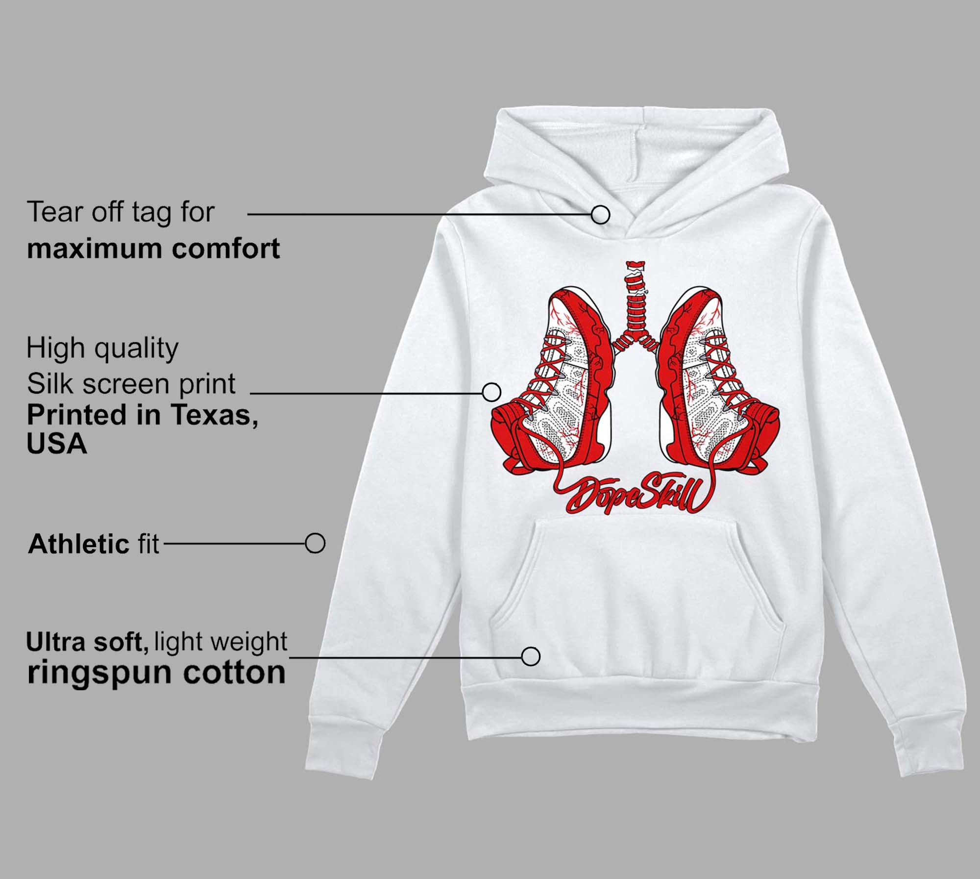 Gym Red 9s superstreetwear Hoodie Sweatshirt Breathe Graphic