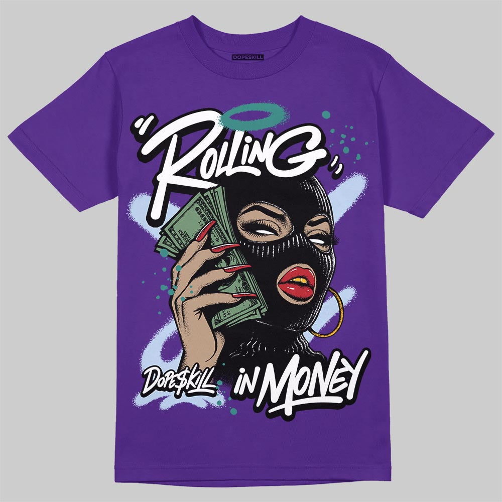 Grape 5s superstreetwear T-Shirt Rolling in Money Graphic