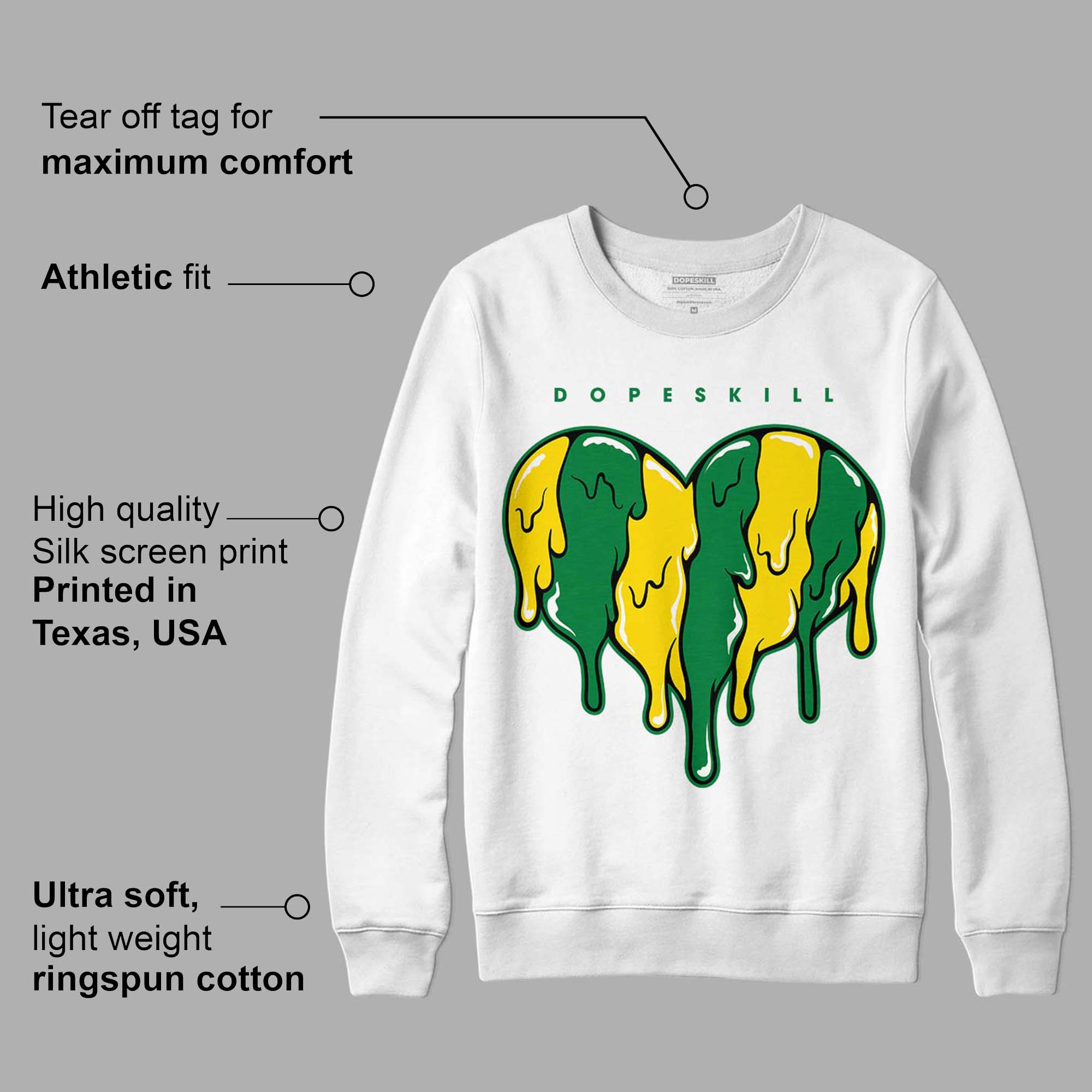Dunk Low Reverse Brazil superstreetwear Sweatshirt Slime Drip Heart Graphic
