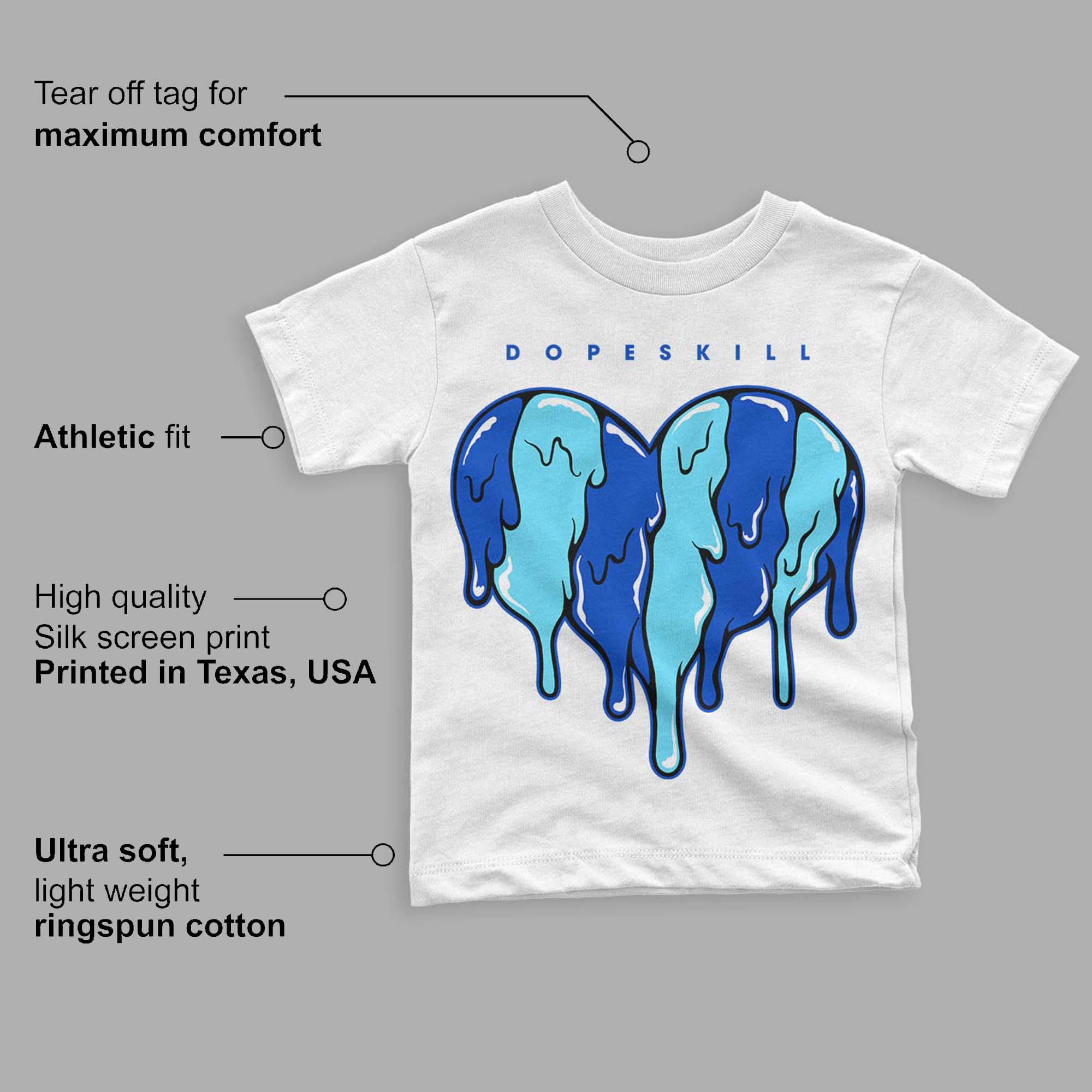 SB Dunk Argon superstreetwear Toddler Kids T-shirt Slime Drip Heart Graphic