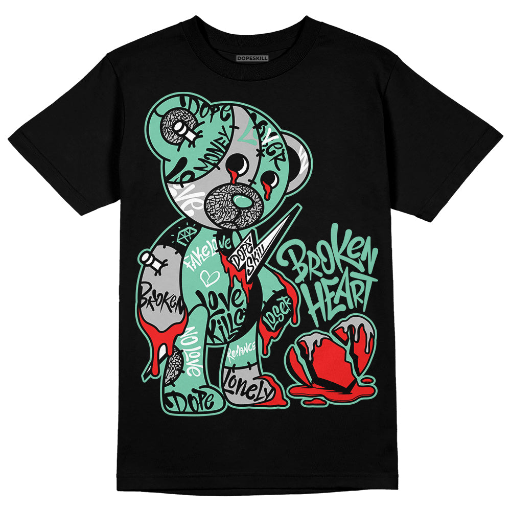 Green Glow 3s superstreetwear T-Shirt Broken Heart Graphic