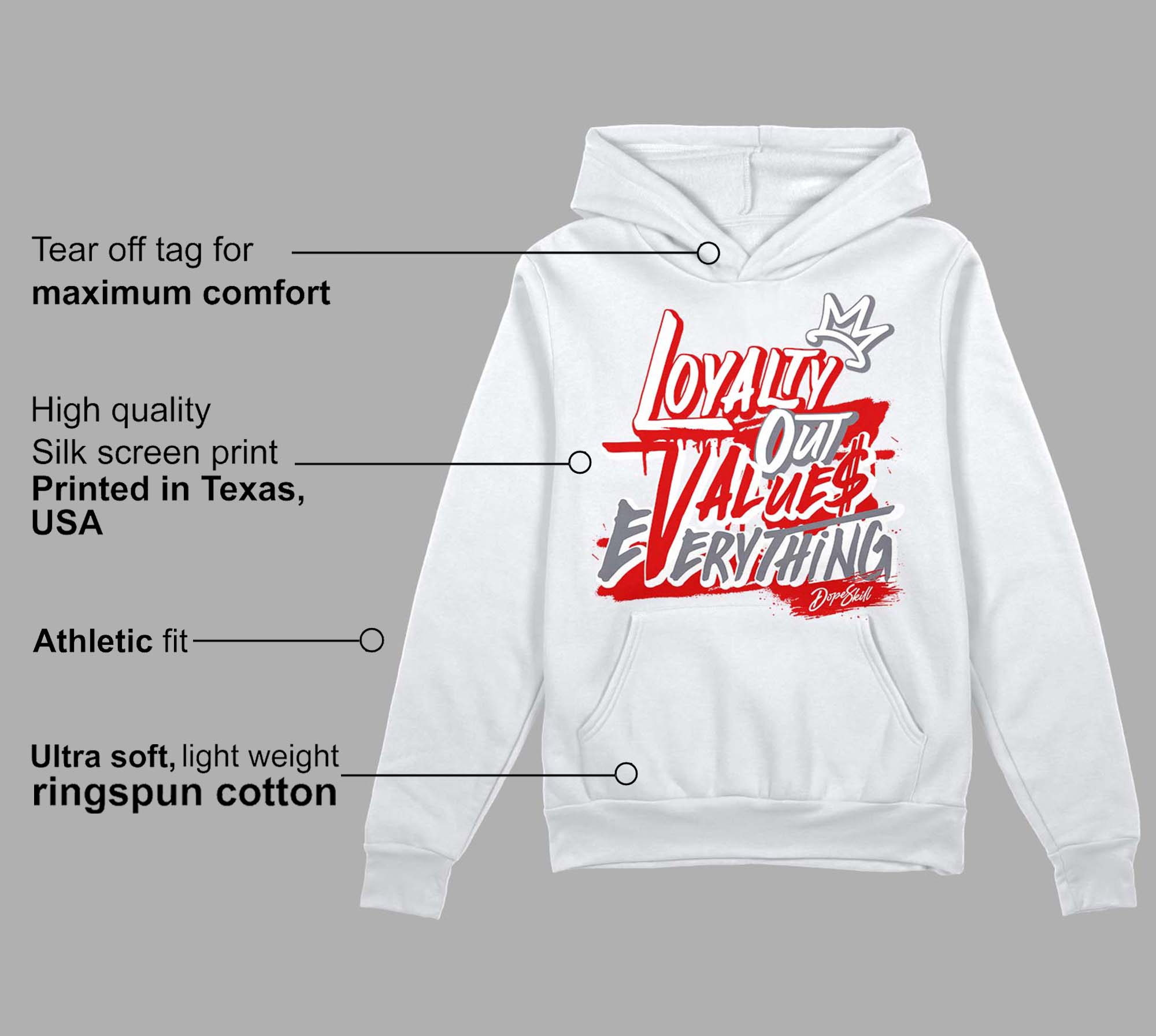 Gym Red 9s superstreetwear Hoodie Sweatshirt LOVE Graphic