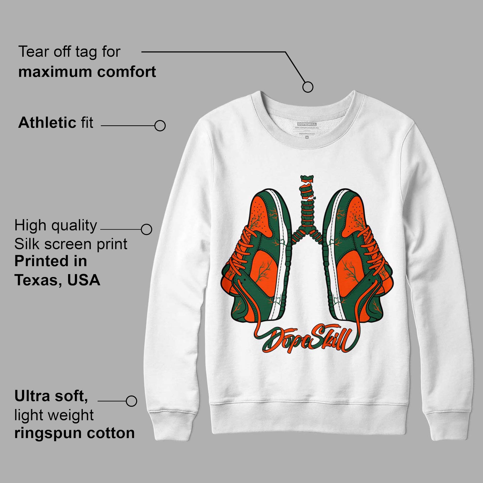 Dunk Low Team Dark Green Orange superstreetwear Sweatshirt Breathe Graphic