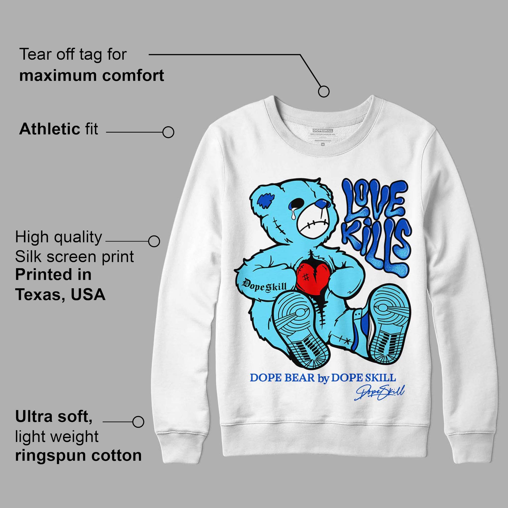 SB Dunk Argon superstreetwear Sweatshirt Love Kills Graphic