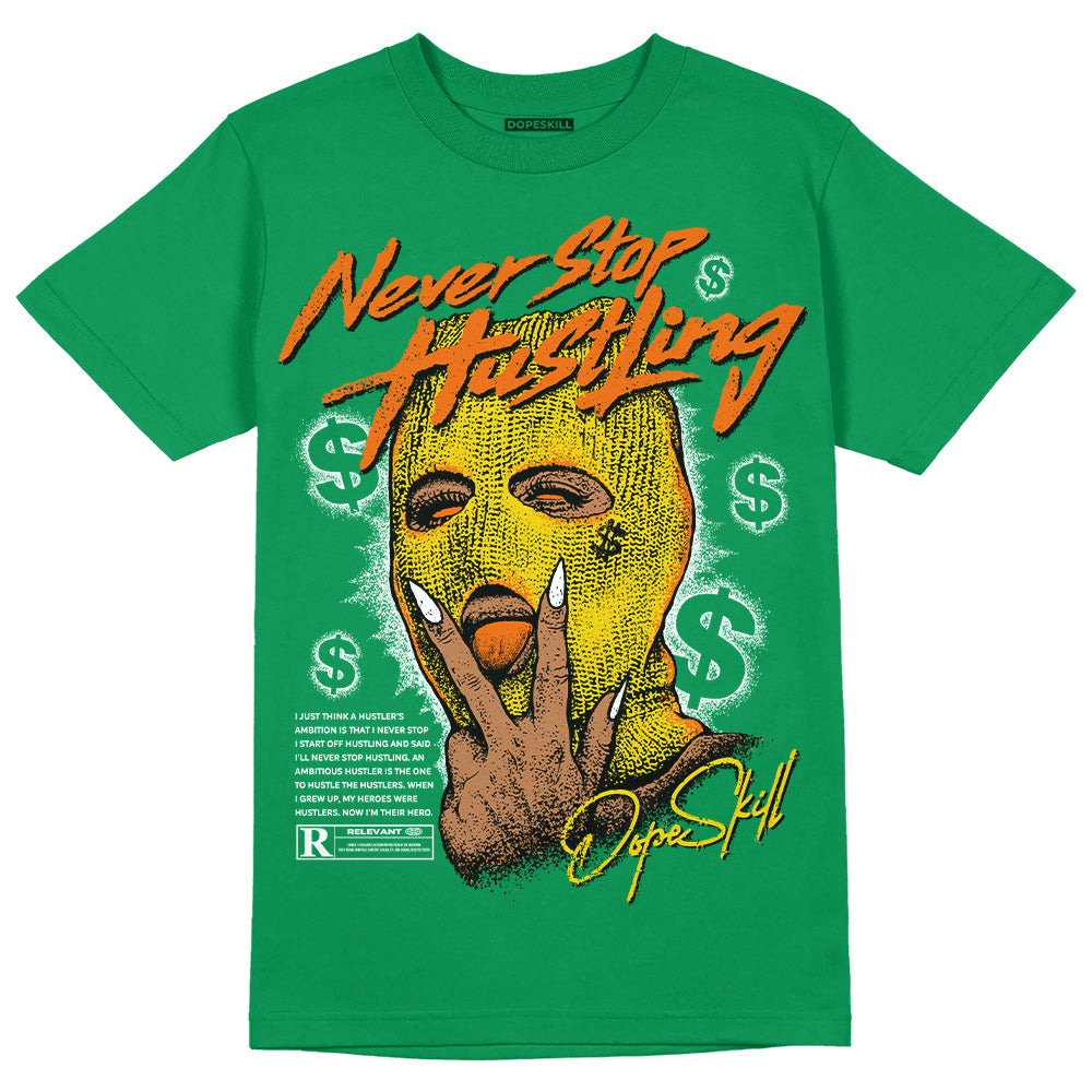 Green Collection superstreetwear Green T-shirt Never Stop Hustling Graphic