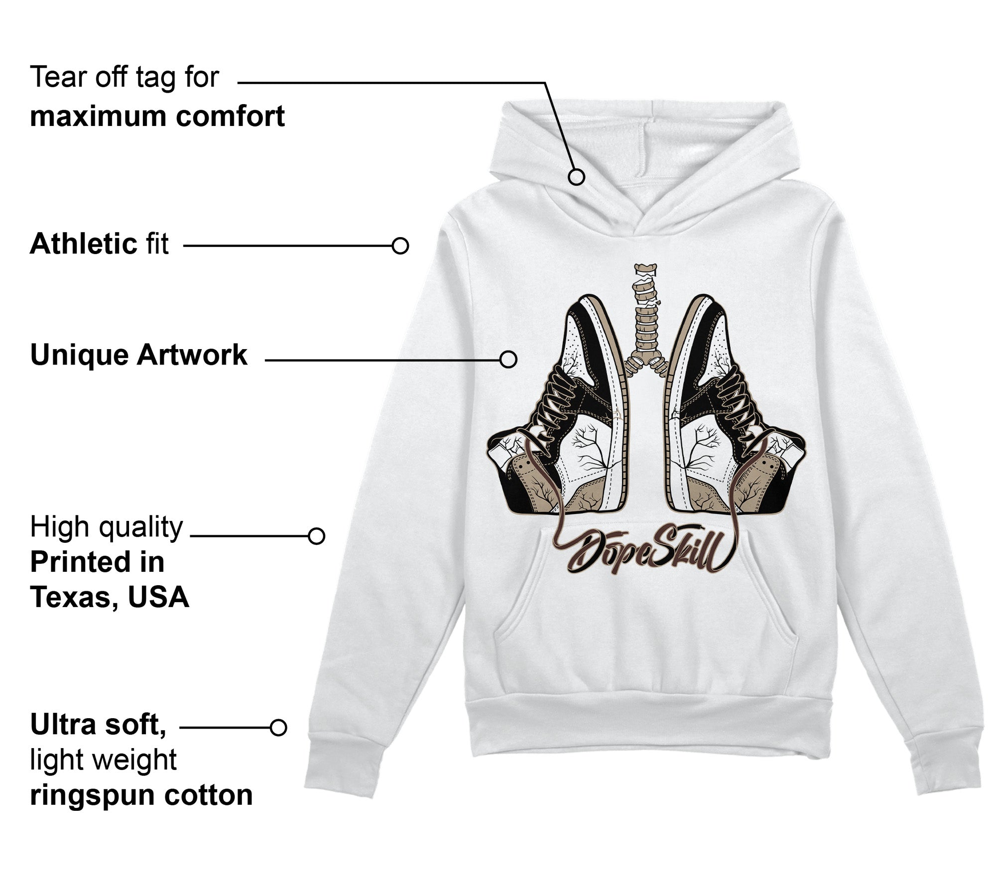 Latte 1s superstreetwear Hoodie Sweatshirt Breathe Graphic