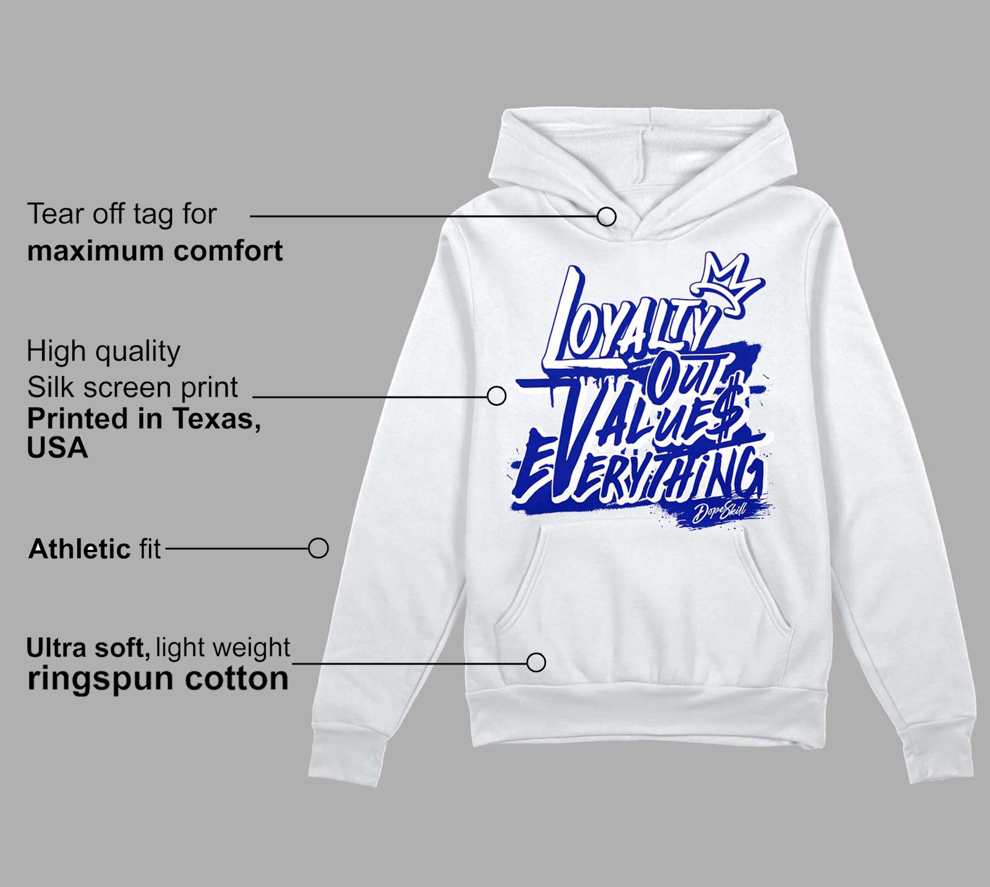 Racer Blue White Dunk Low superstreetwear Hoodie Sweatshirt LOVE Graphic