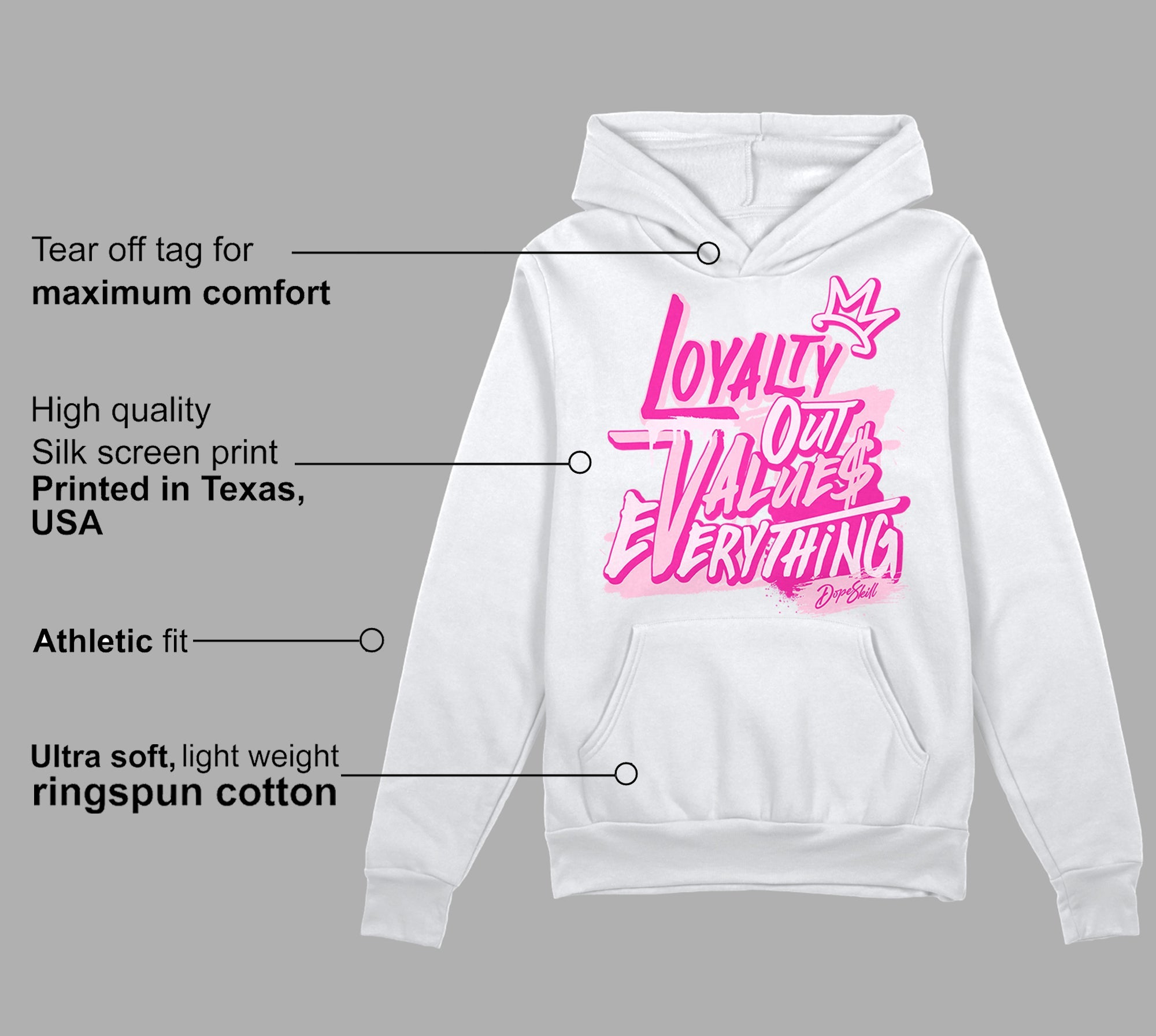 Triple Pink Dunk Low superstreetwear Hoodie Sweatshirt LOVE Graphic