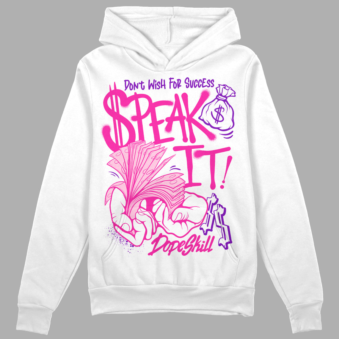 Pink Collection superstreetwear Hoodie Sweatshirt Speak It Graphic