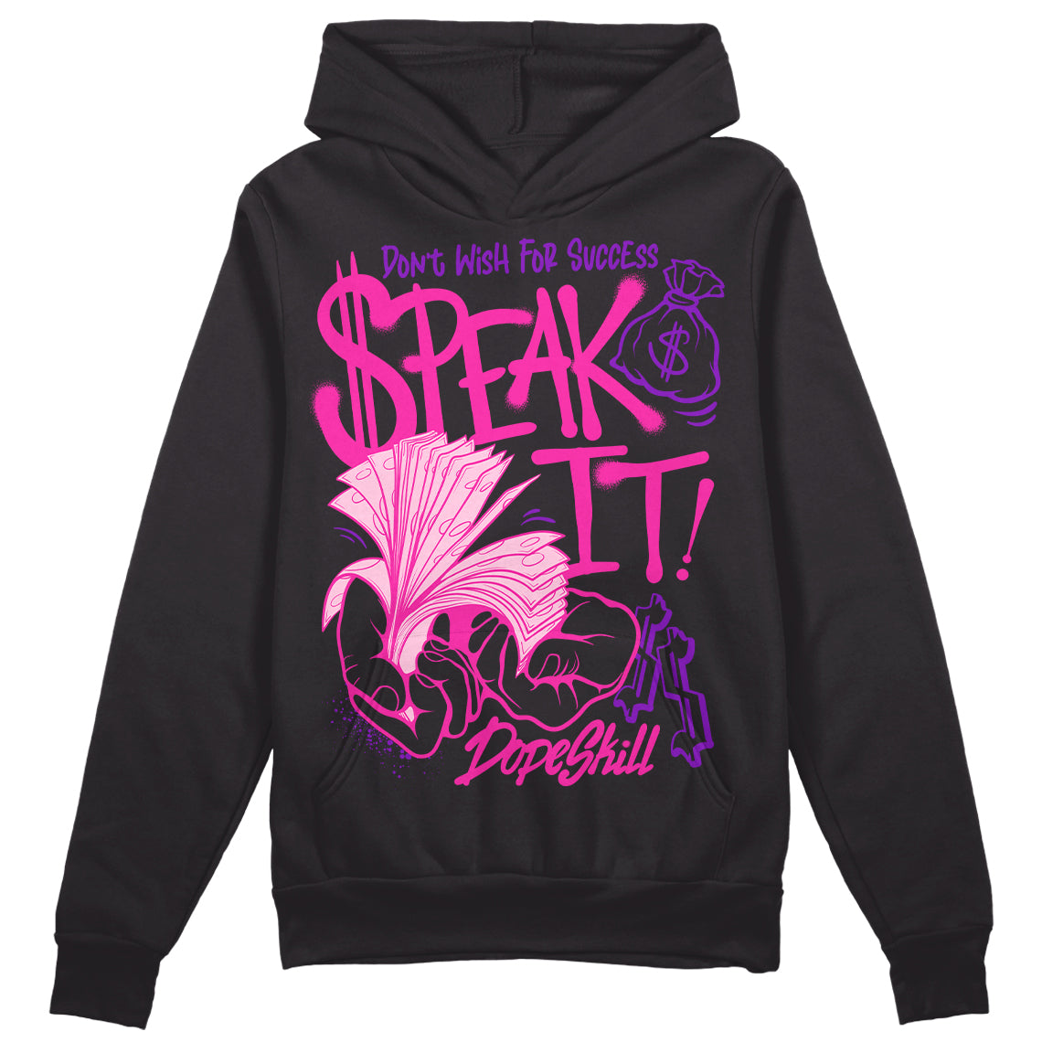 Pink Collection superstreetwear Hoodie Sweatshirt Speak It Graphic