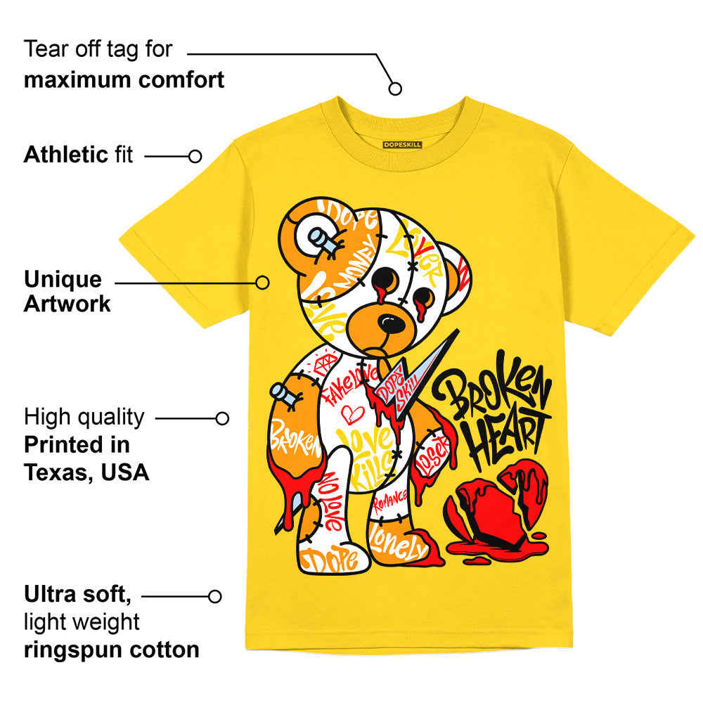 Yellow Ochre 6s superstreetwear Yellow T-shirt Broken Heart Graphic