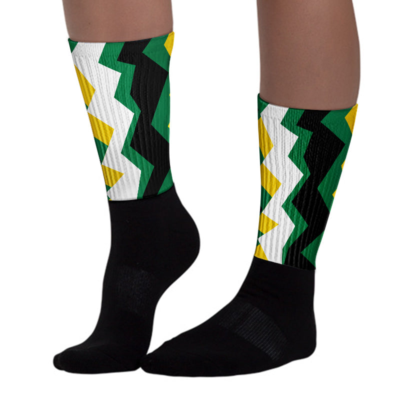 Green Collection superstreetwear Sublimated Socks ZicZac Graphic