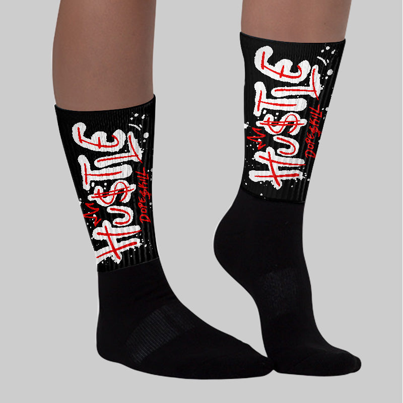 Dunk Panda White Black superstreetwear Sublimated Socks Hustle Graphic
