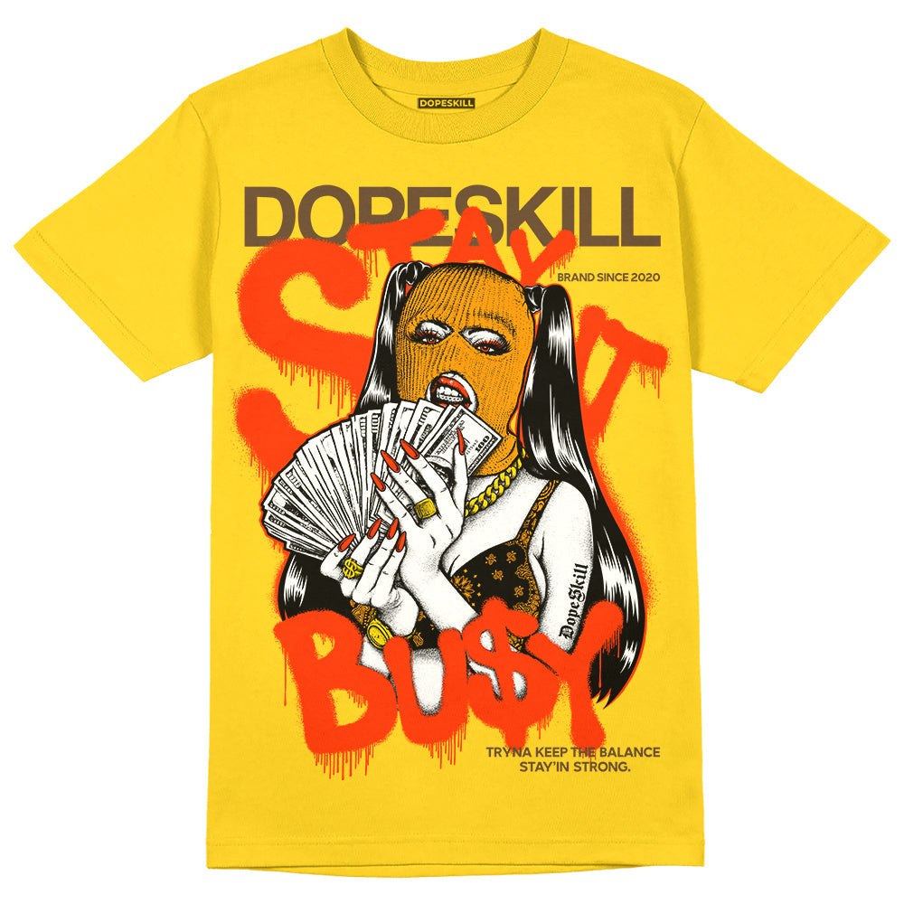 Yellow Ochre 6s superstreetwear Yellow T-shirt Stay It Busy Graphic