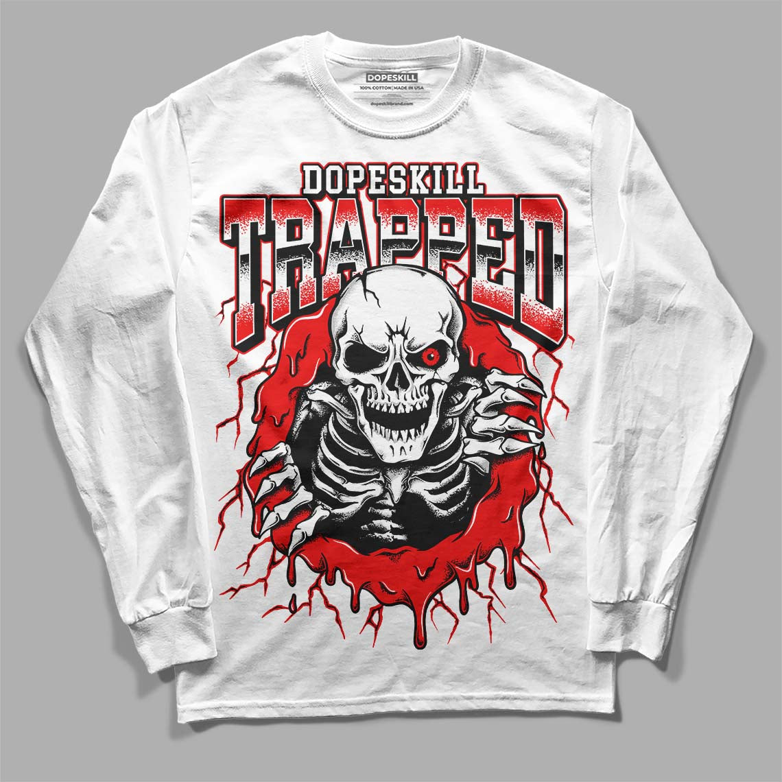 Cherry 12s superstreetwear Long Sleeve T-Shirt Trapped Halloween Graphic