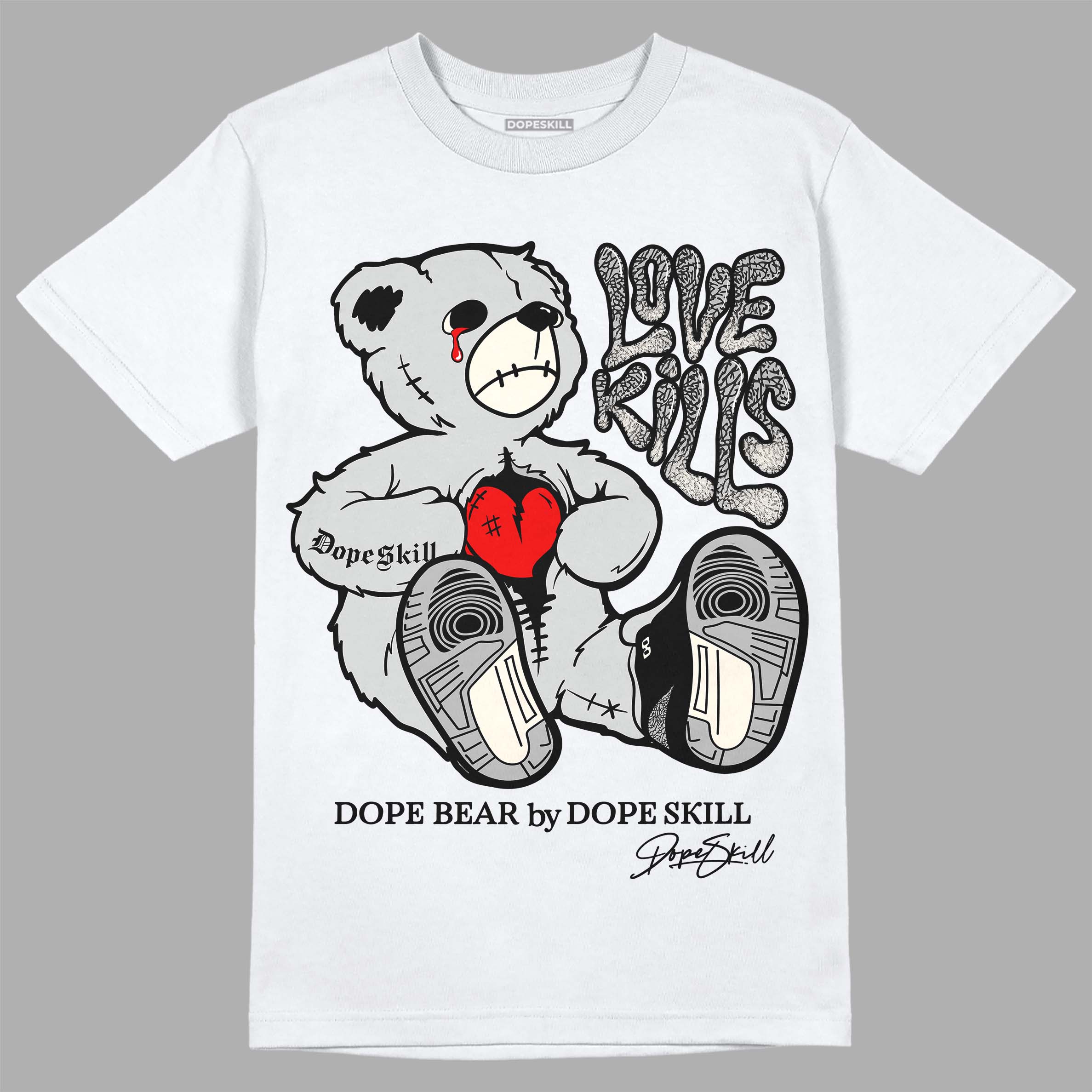 Off Noir 3s superstreetwear T-Shirt Love Kills Graphic