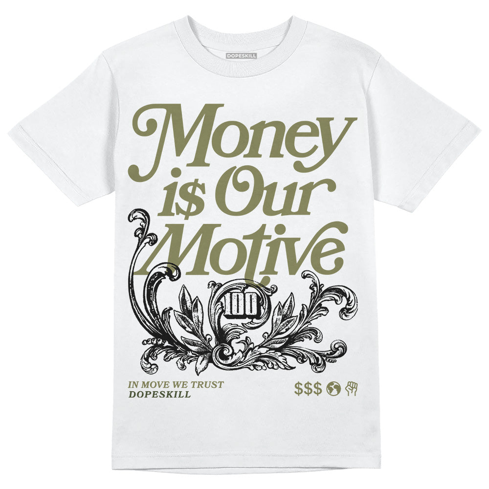Craft Olive 4s superstreetwear T-Shirt Money Is Our Motive Typo Graphic