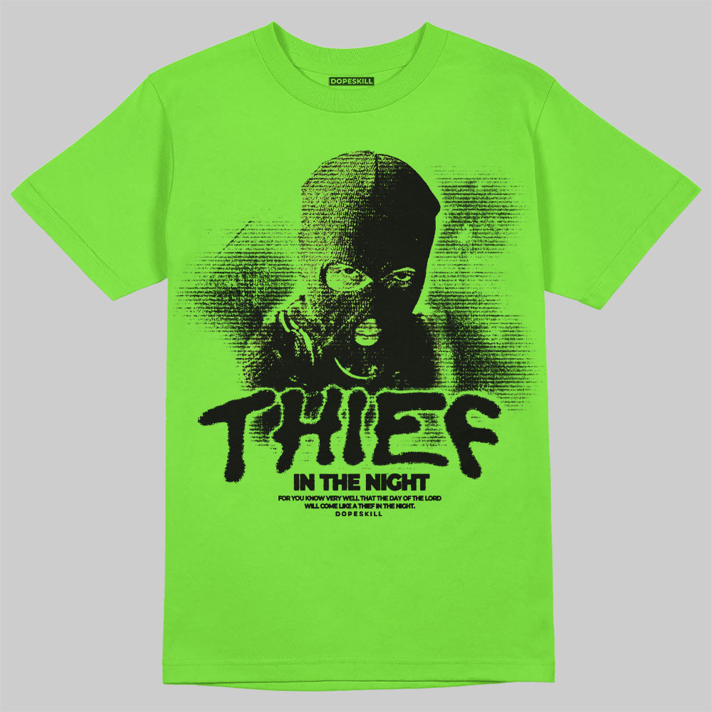 Neon Green Collection superstreetwear T-Shirt Thief In The Night Graphic
