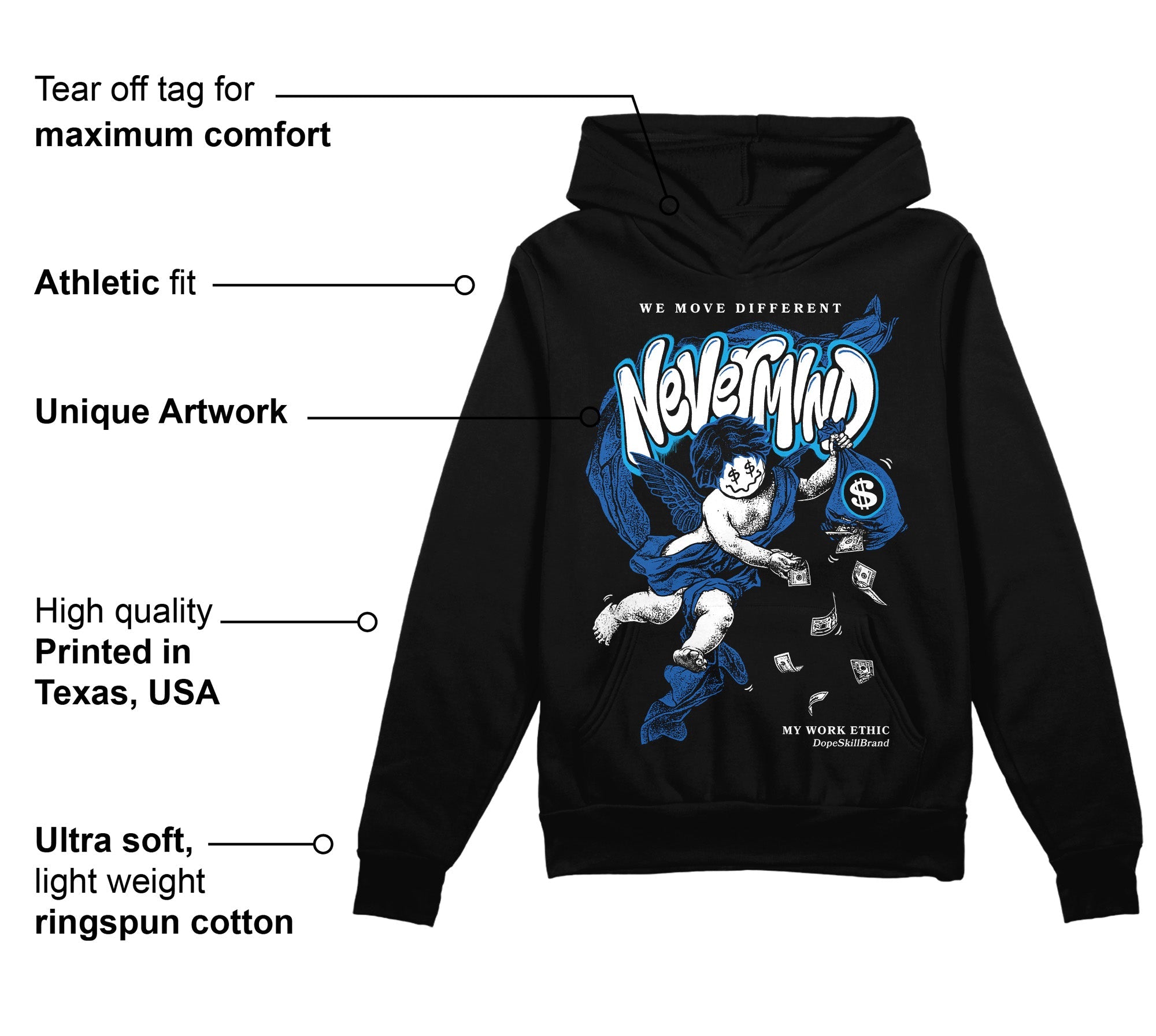 Space Jam 11s superstreetwear Hoodie Sweatshirt Nevermind Graphic