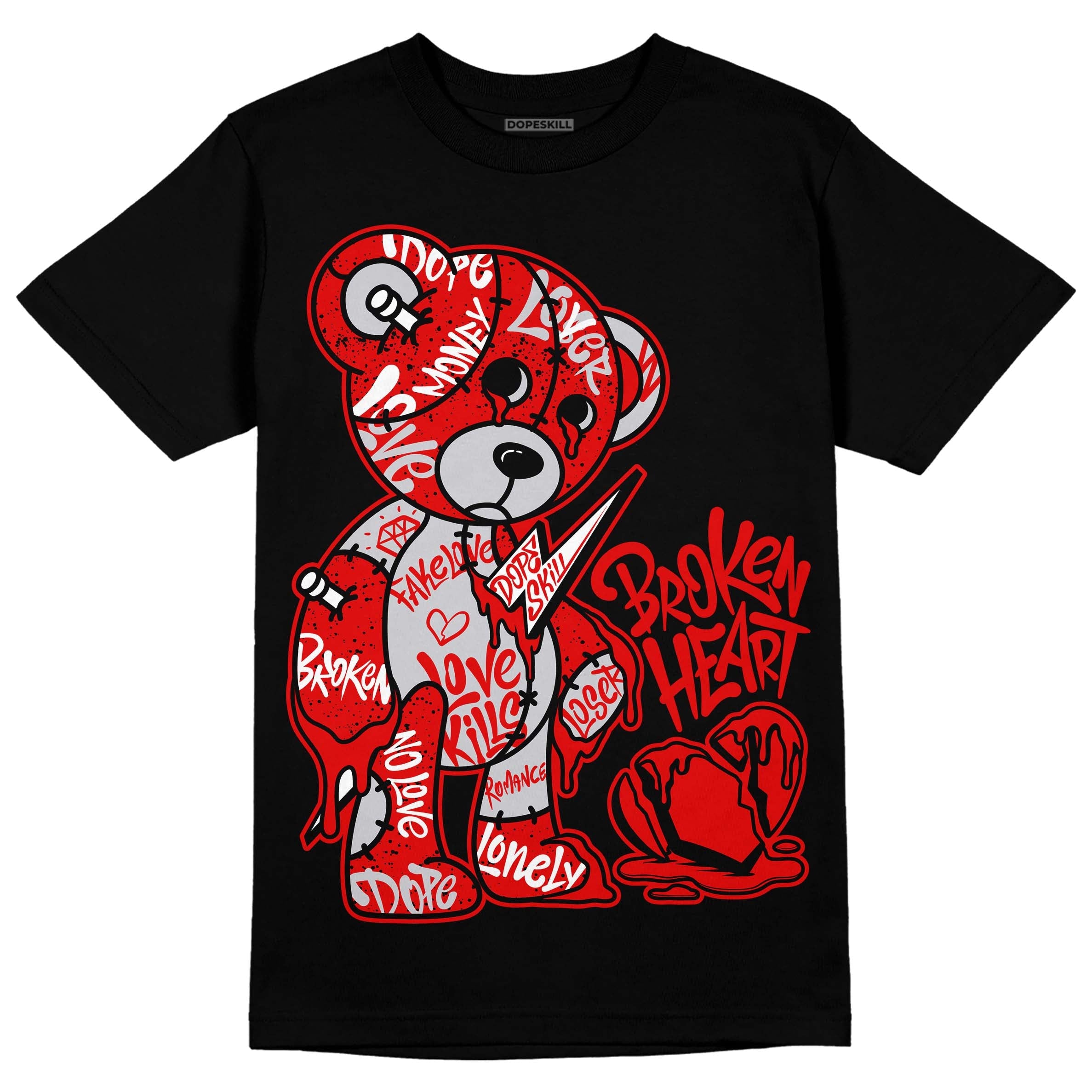 Red Cement 4S superstreetwear T-Shirt Broken Heart Graphic