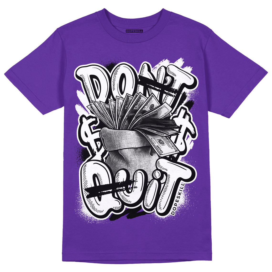 PURPLE Collection superstreetwear Purple T-shirt Don't Quit Graphic