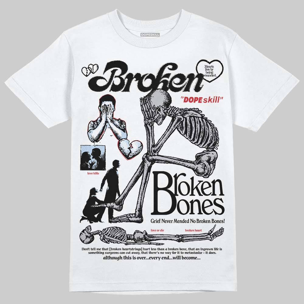 Black Metallic Reimagined 5s superstreetwear T-Shirt Broken Bones Graphic