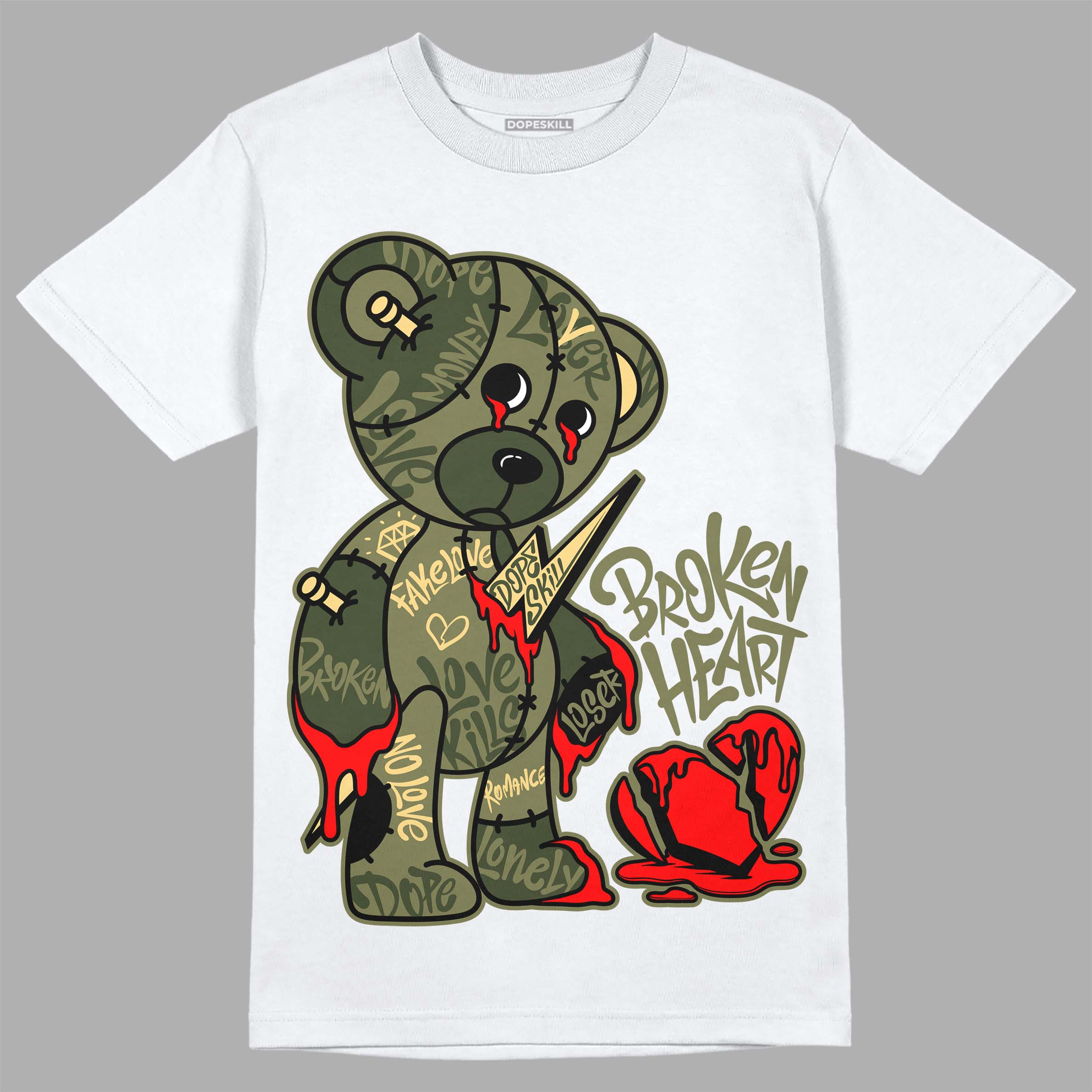 Craft Olive 4s superstreetwear T-Shirt Broken Heart Graphic