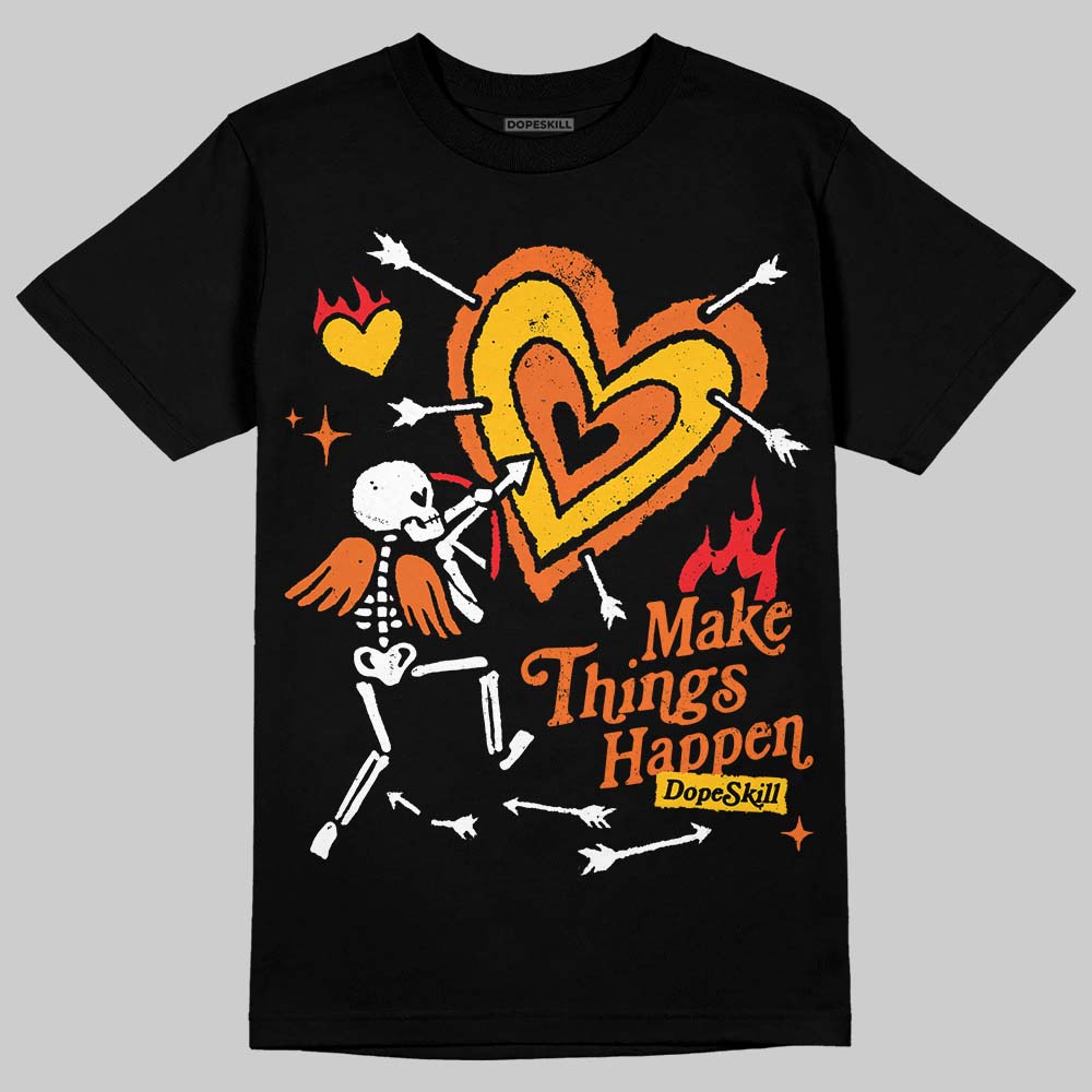 Orange Black White superstreetwear T-Shirt Make Things Happen Graphic