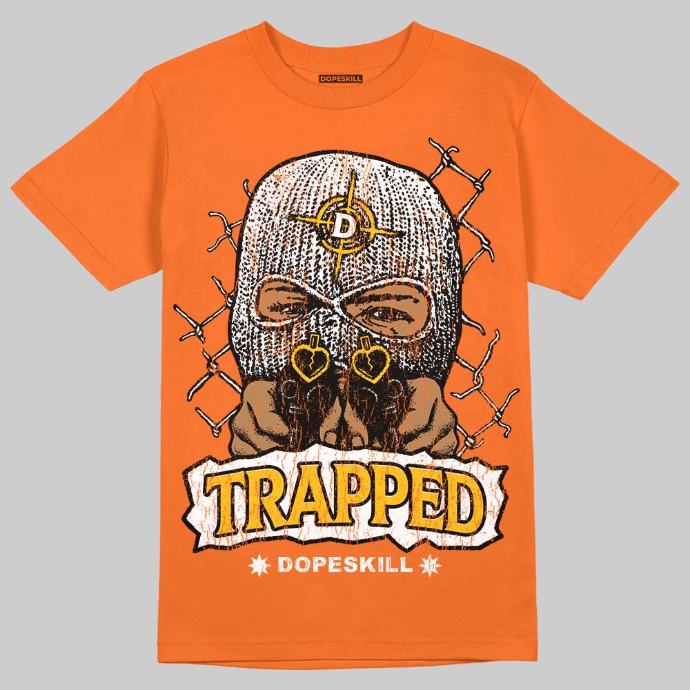 Orange Black White superstreetwear T-Shirt New Trapped Graphic