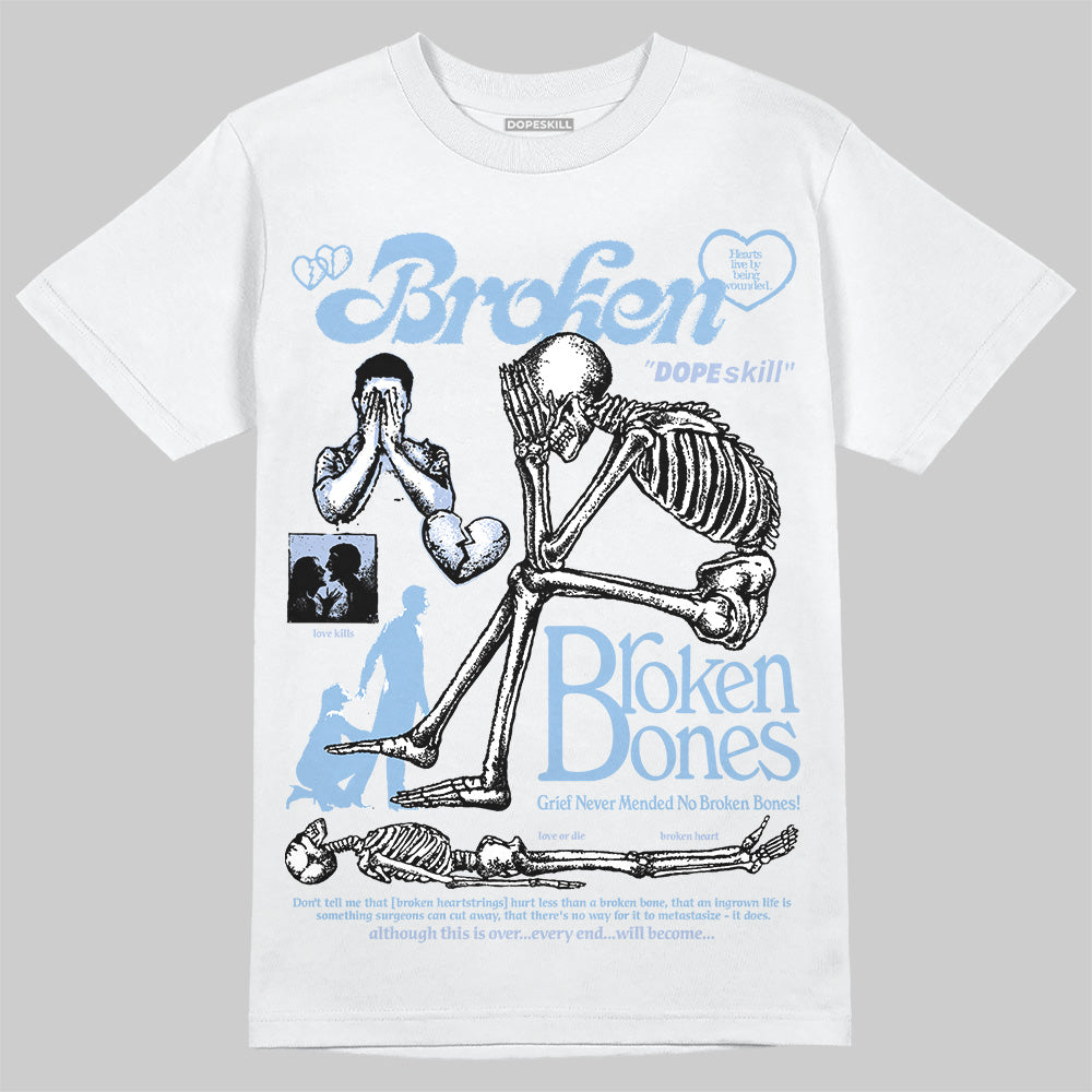 Women's Runner Sneaker Light Blue superstreetwear T-Shirt Broken Bones Graphic