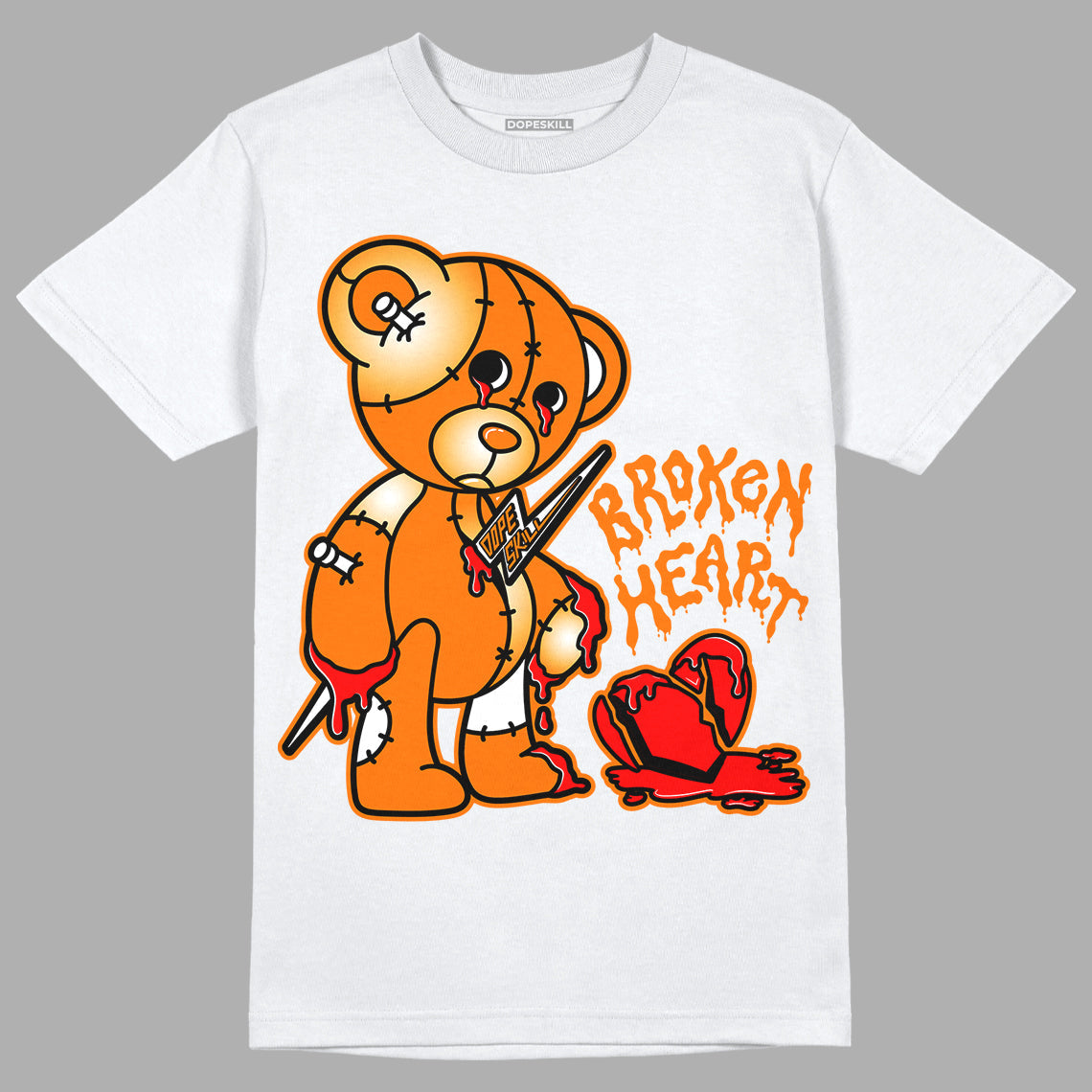 Dunk Low Magma Orange superstreetwear T-Shirt Broken Heart Graphic