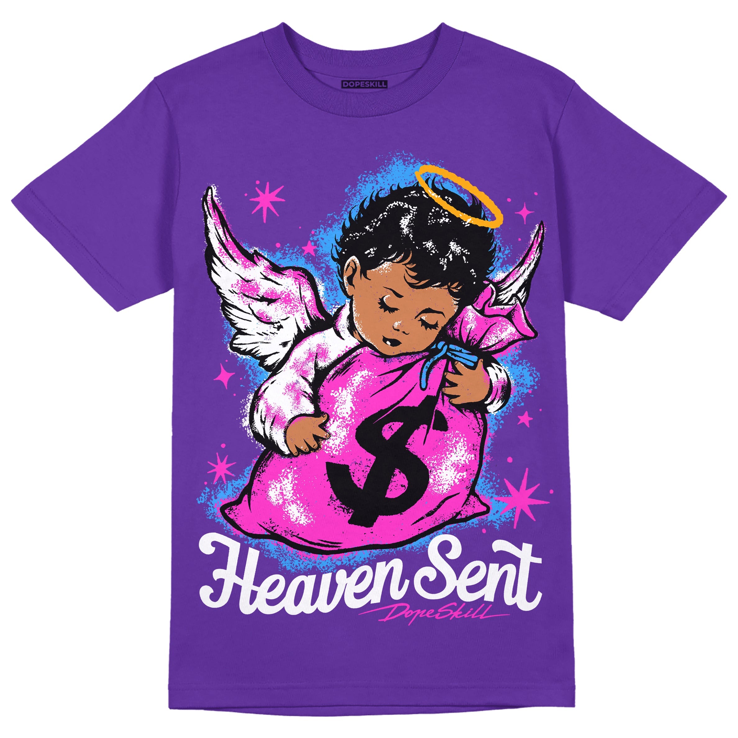 PURPLE Collection superstreetwear Purple T-shirt Heaven Sent Graphic