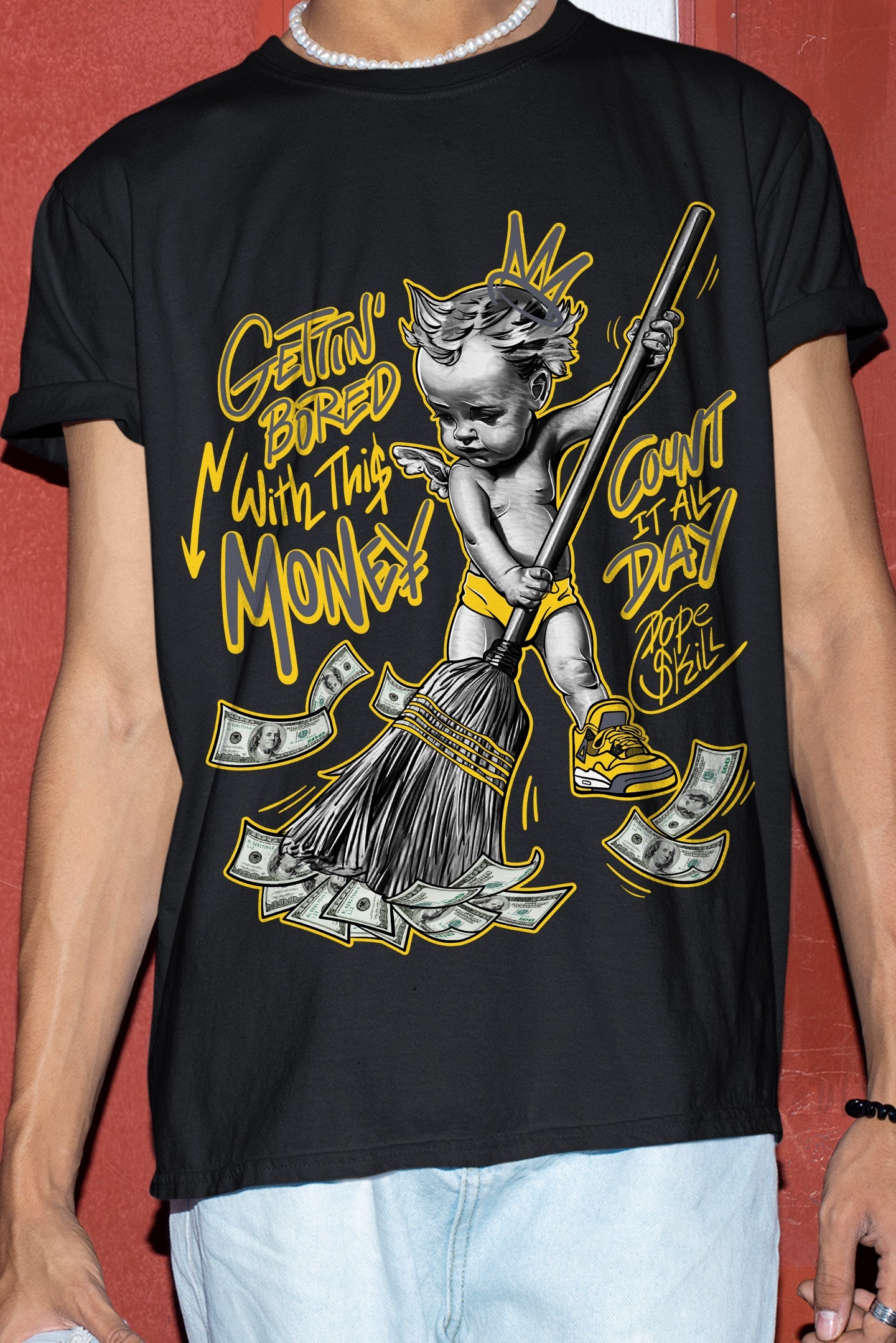 AJ 4 Lightning superstreetwear T-Shirt Gettin Bored With This Money Graphic