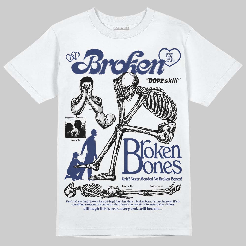 Rare Air Deep Royal Blue 1s superstreetwear T-Shirt Broken Bones Graphic