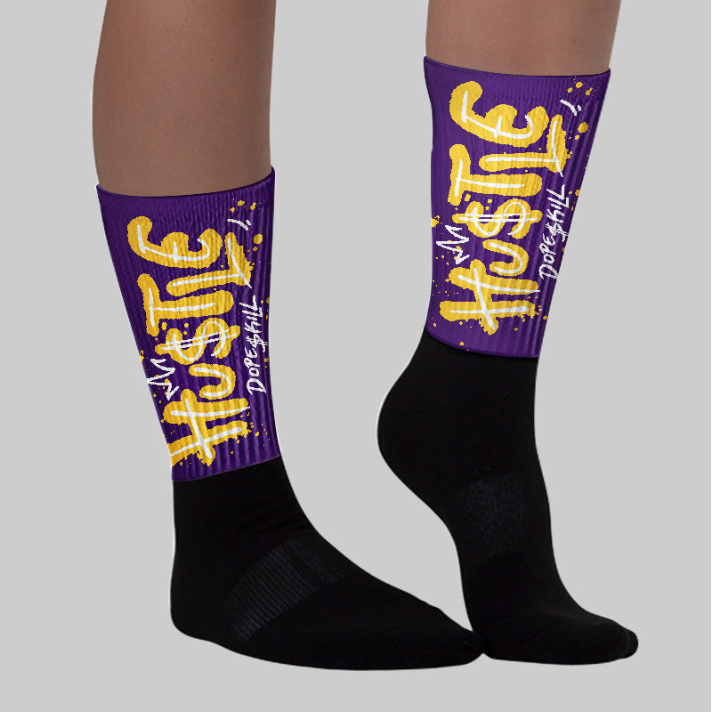 Field Purple 12s superstreetwear Sublimated Socks Hustle Graphic