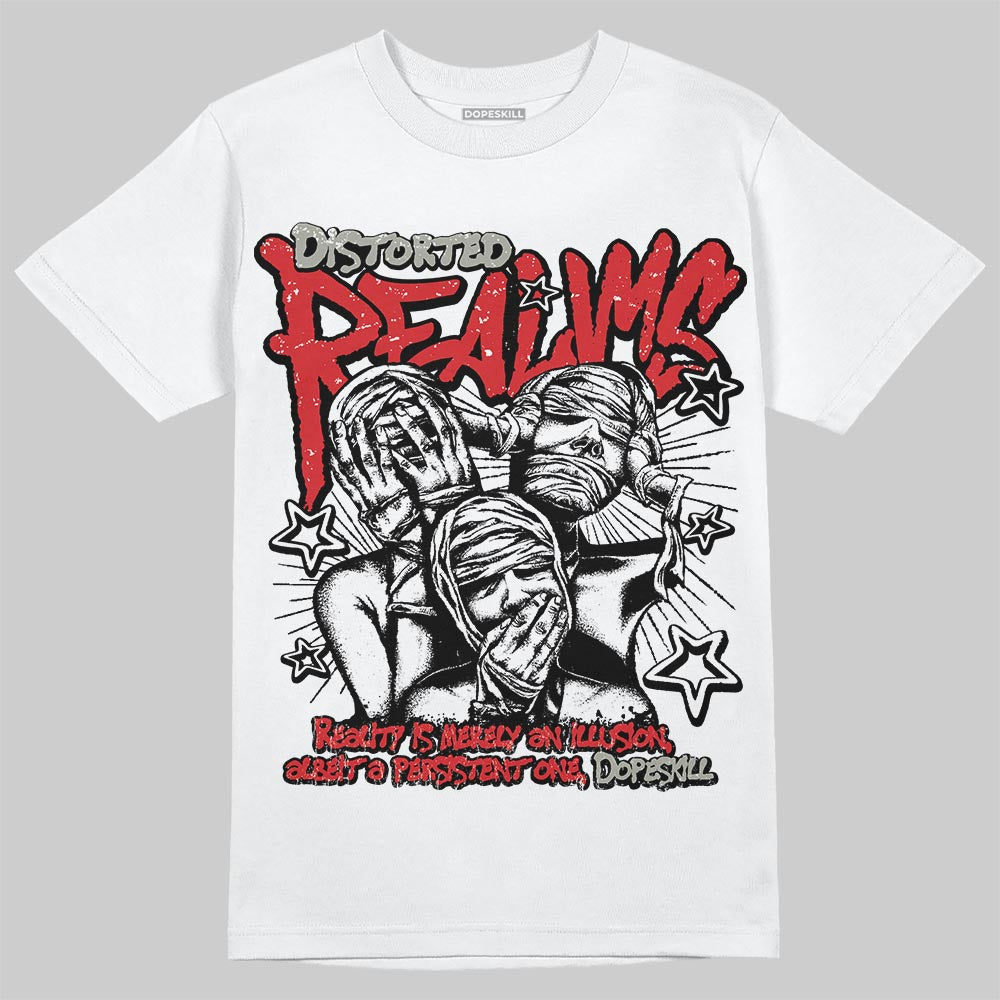 Fire Red 3s superstreetwear T-Shirt Distorted Realms Graphic