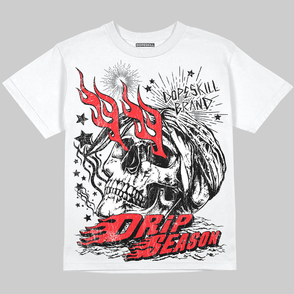 Red Collection superstreetwear Oversize Print T-Shirt Drip Season Graphic